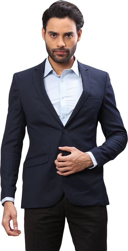 raymond Men Self Design Single Breasted Formal Blazer-picture-20