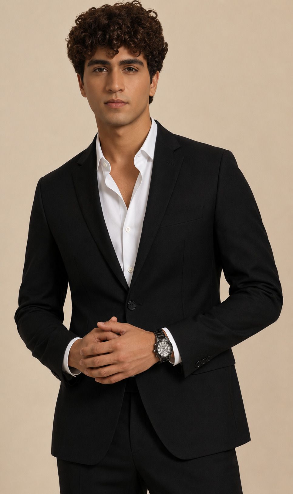 tinz Women Solid Double Breasted Casual Blazer-picture-20