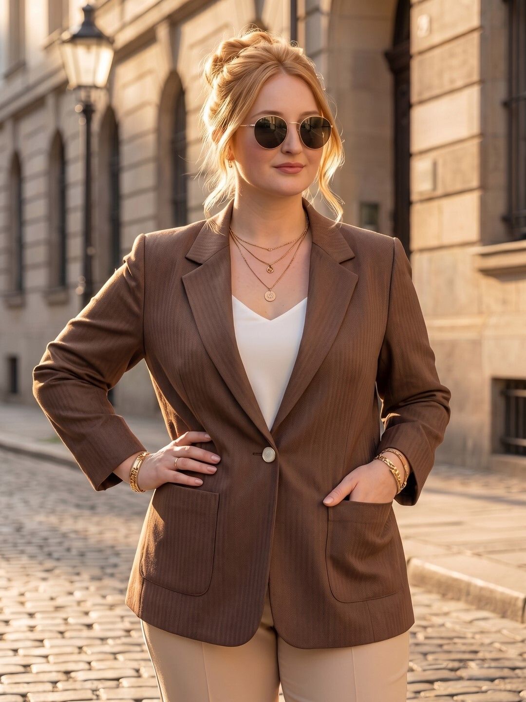 onaya fashion Women Solid Single Breasted Casual Blazer-picture-16