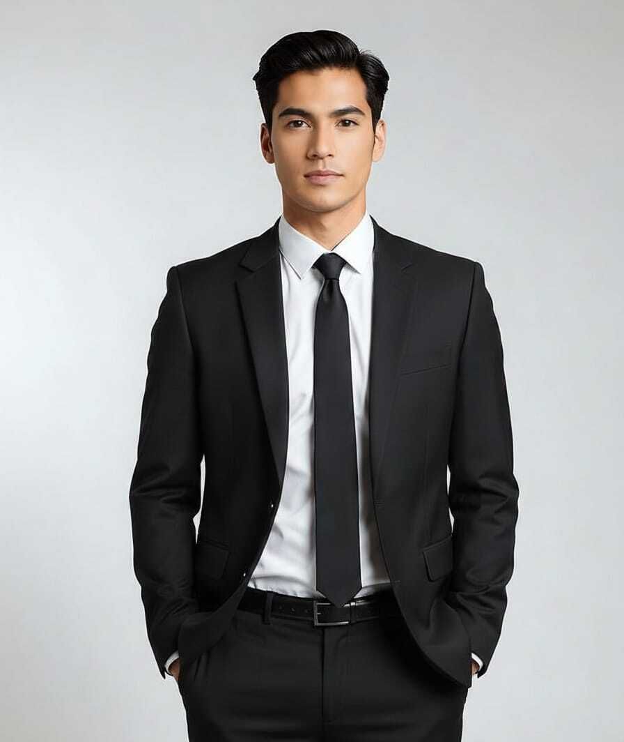 Men Solid Single Breasted Casual Blazer