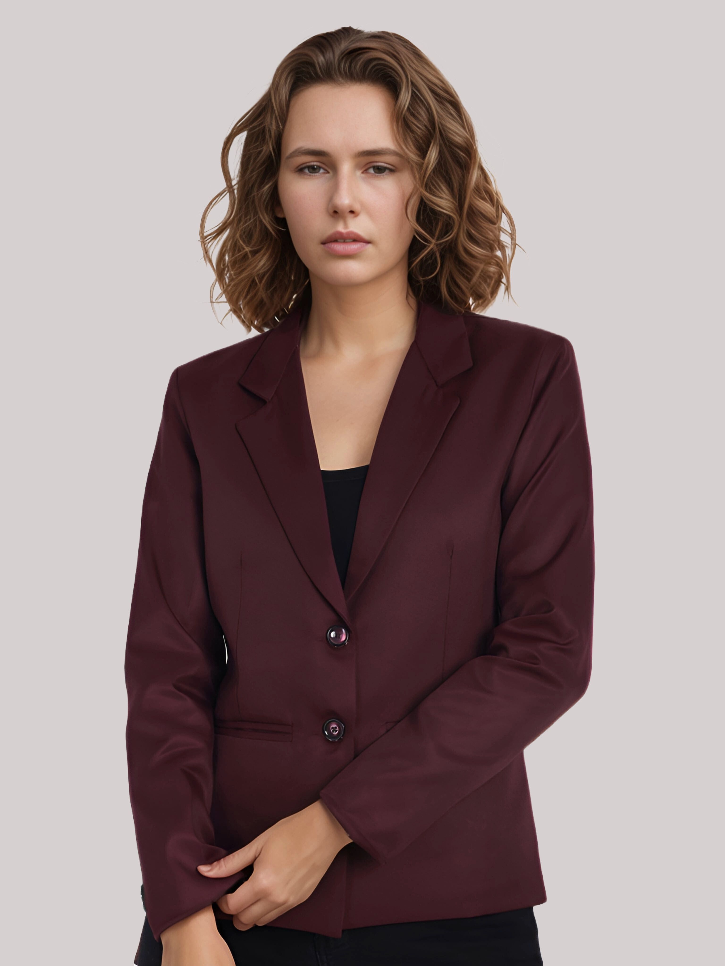 rocksy Women Solid Single Breasted Casual Blazer-picture-27