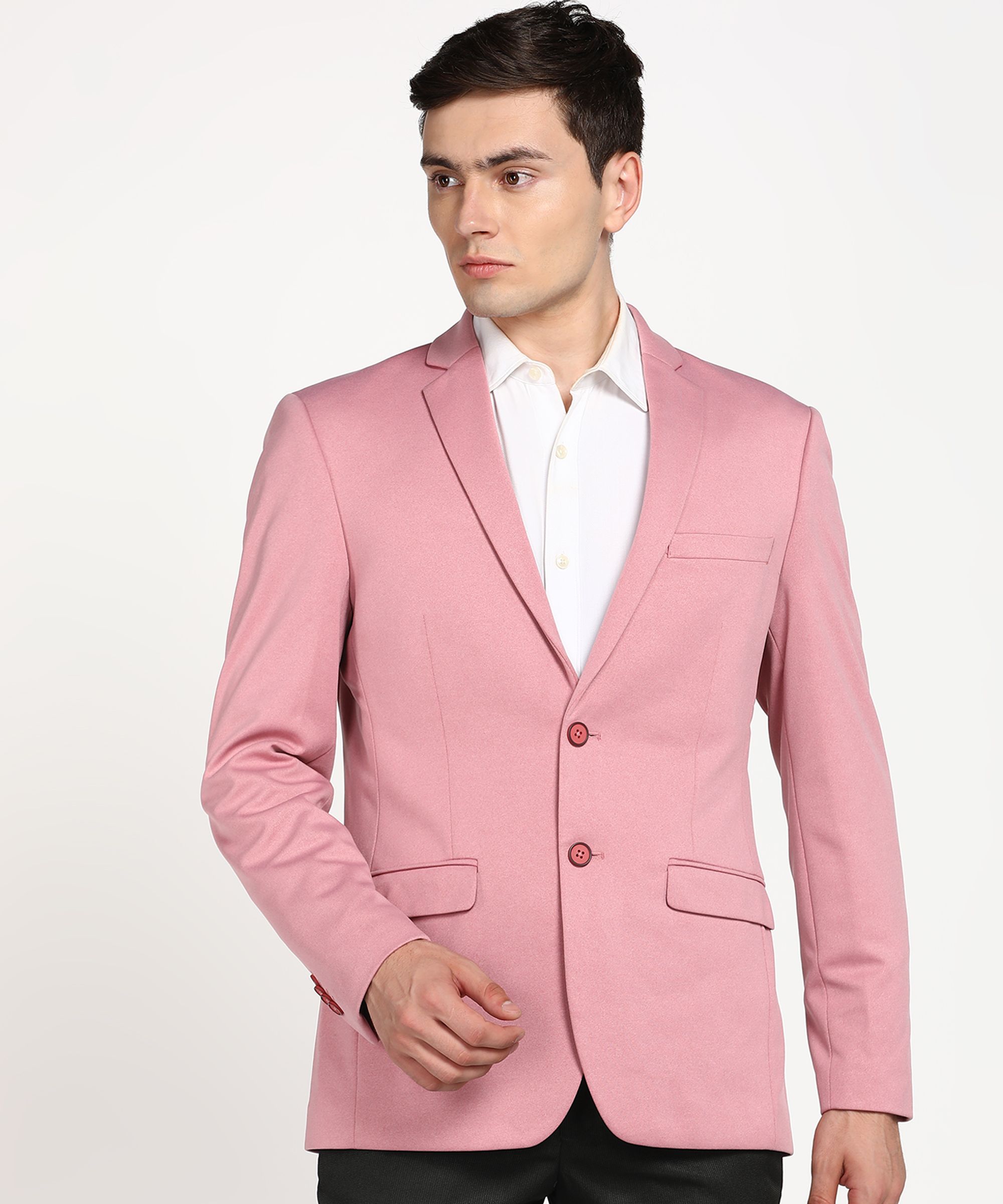 park avenue Men Solid Single Breasted Formal Blazer-picture-25