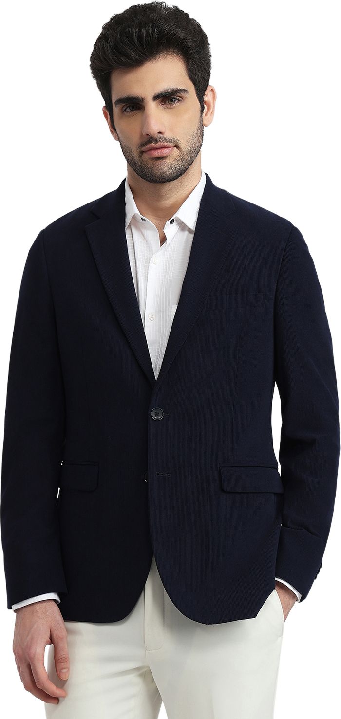 raymond Men Solid Single Breasted Formal Blazer-picture-12
