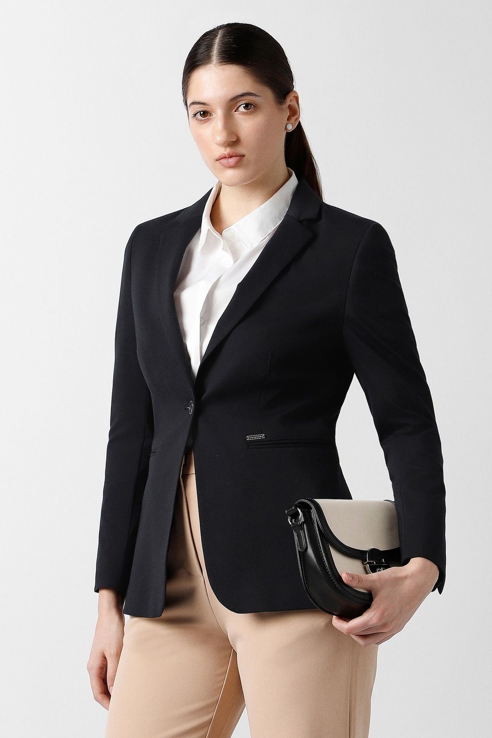van heusen Women Solid Single Breasted Formal Blazer-picture-30