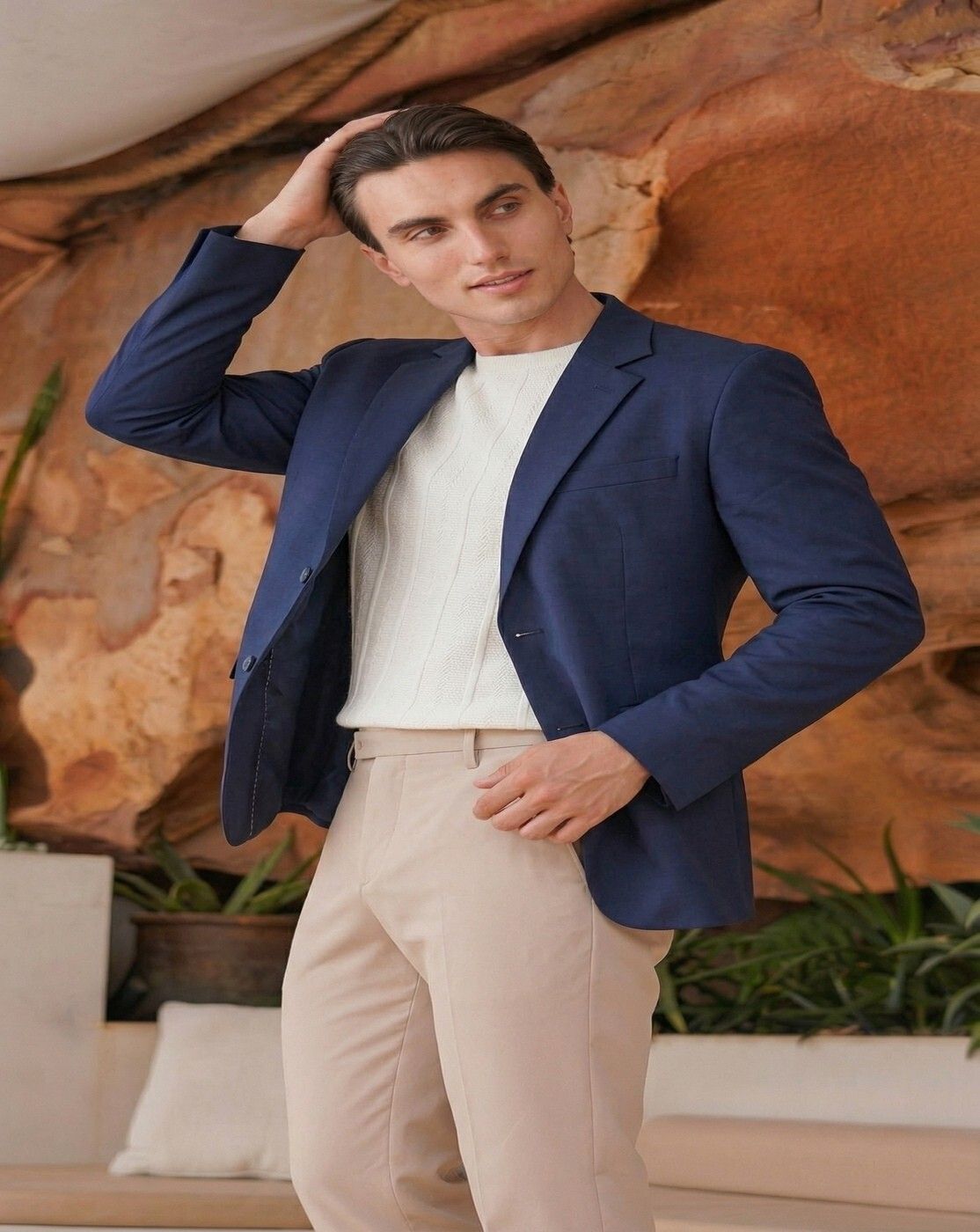 rajenderani Men Solid Single Breasted Formal Blazer-picture-44