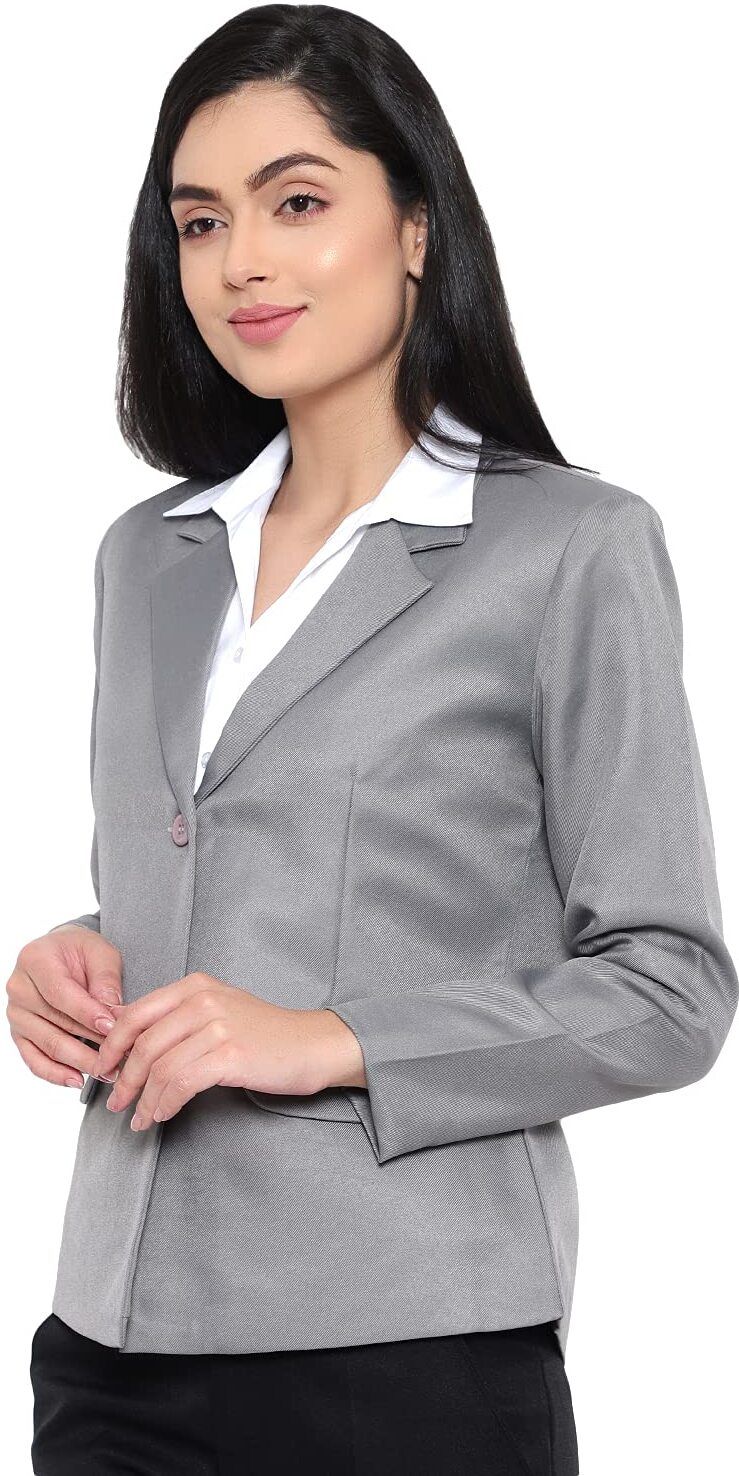 blue ronin Women Solid Single Breasted Casual Blazer-picture-40