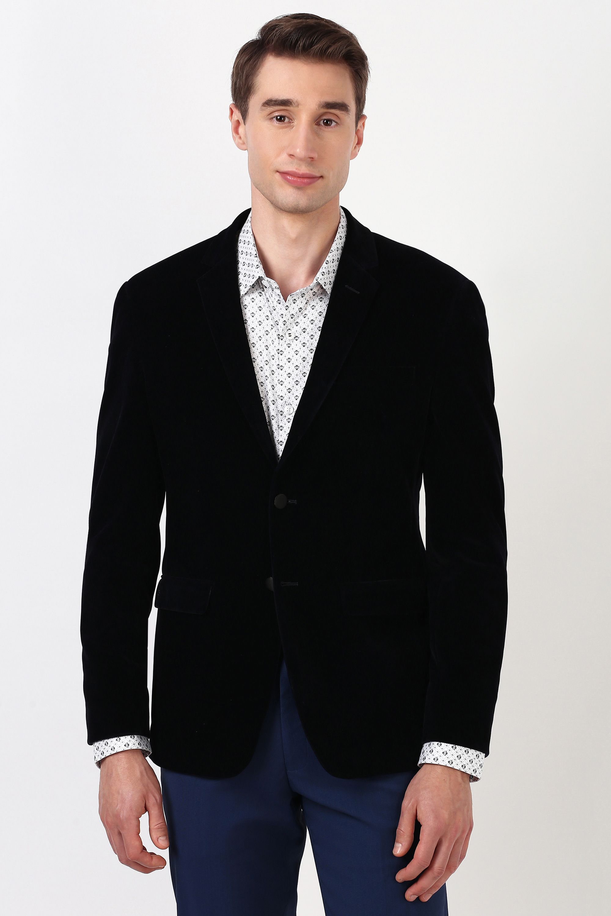 peter england Men Solid Tuxedo Style Formal Blazer-picture-33