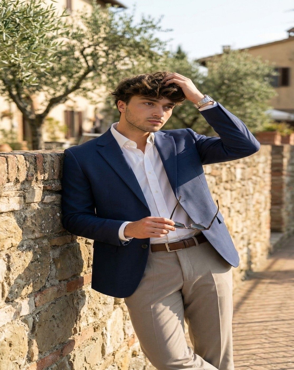 moonxs Men Solid Single Breasted Festive Blazer-picture-22