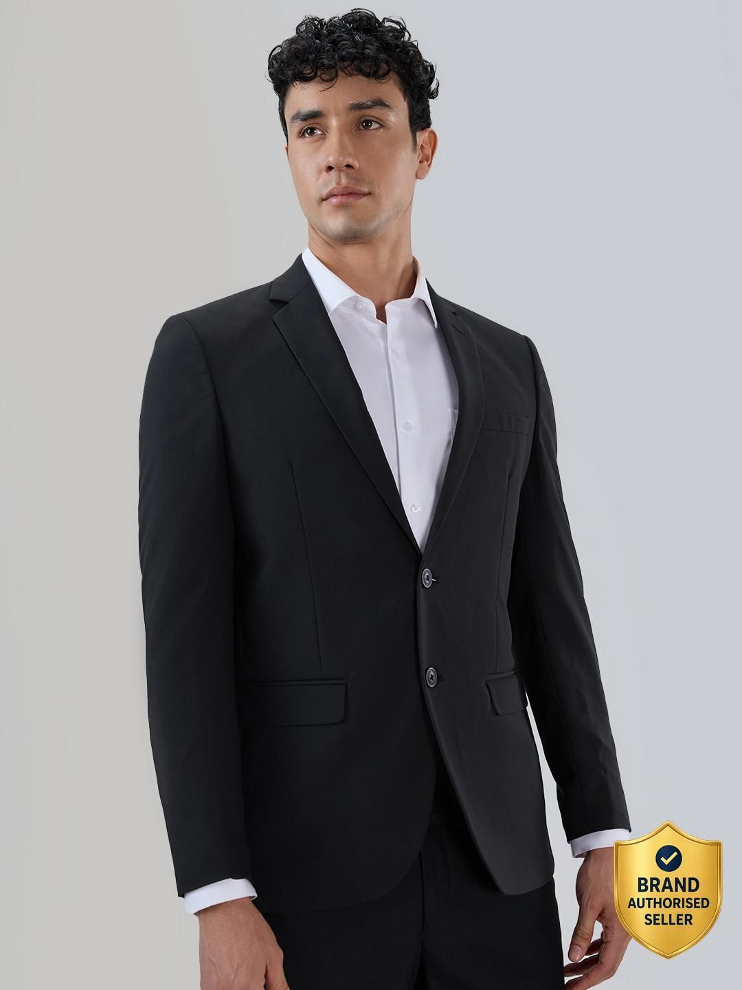 park avenue Men Solid Bandhgala Formal Blazer-picture-22