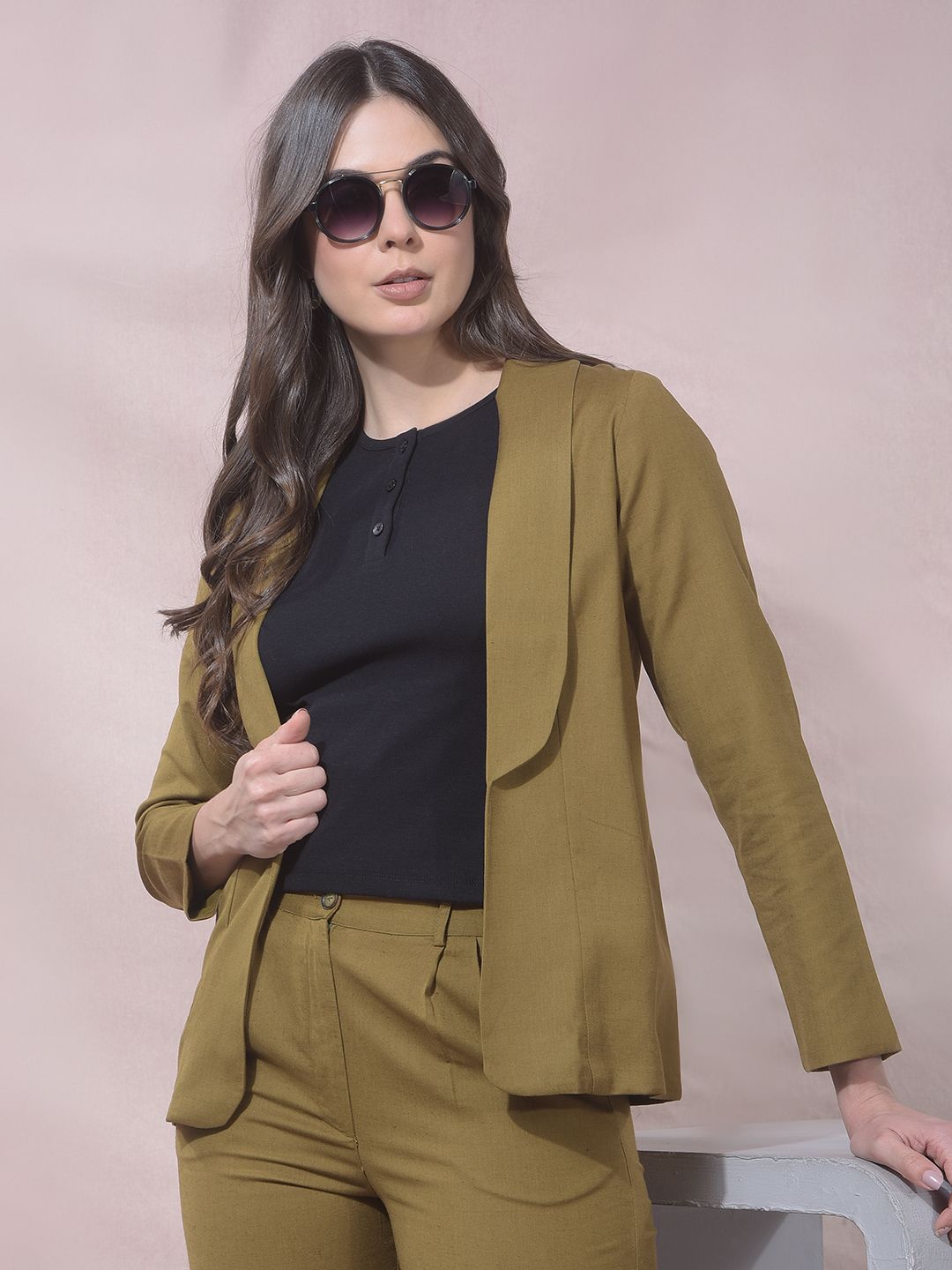 crimsoune club Women Solid Single Breasted Casual Blazer-picture-39