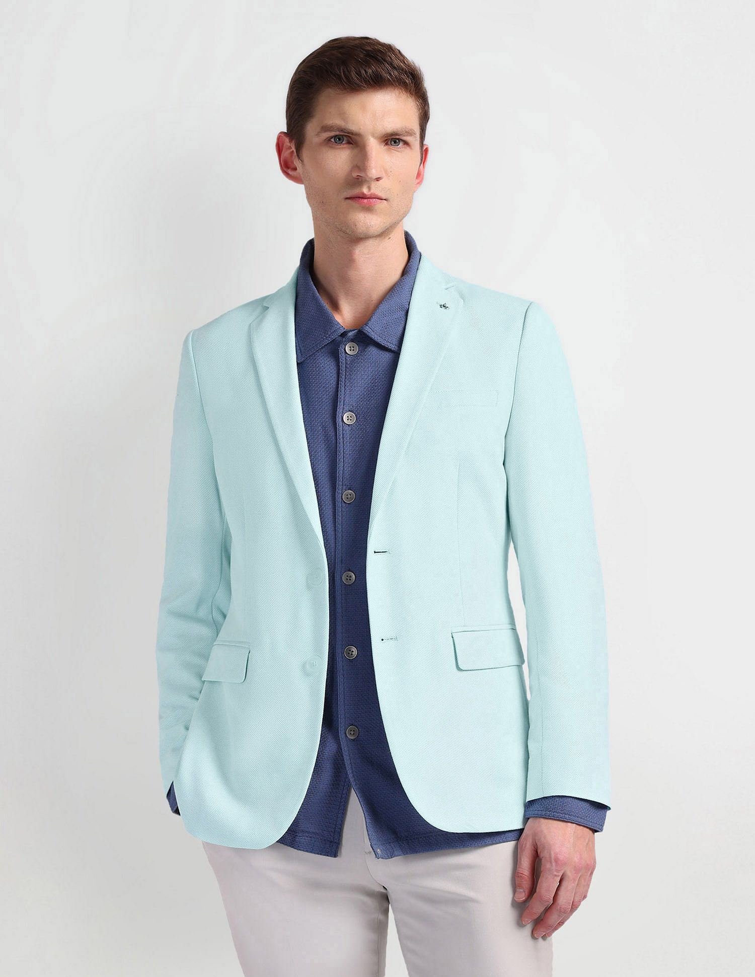arrow Men Solid Single Breasted Formal Blazer-picture-27