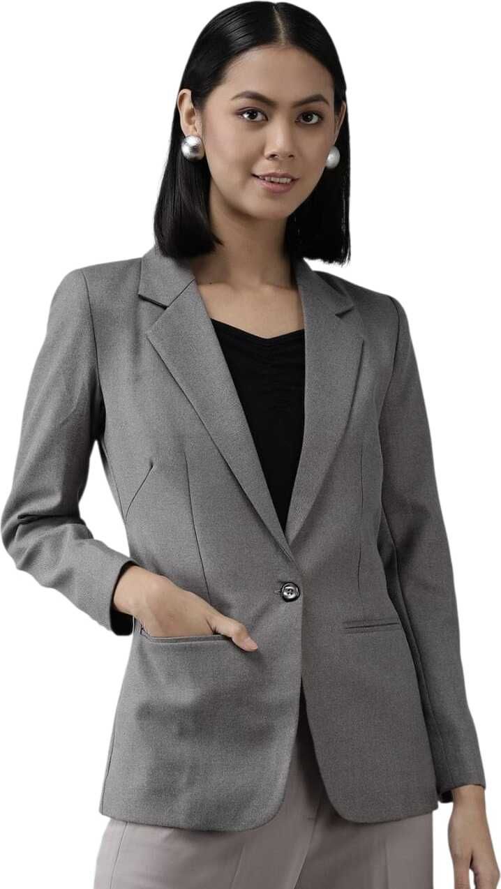 sanjitgarments Women Solid Single Breasted Casual Blazer-picture-16