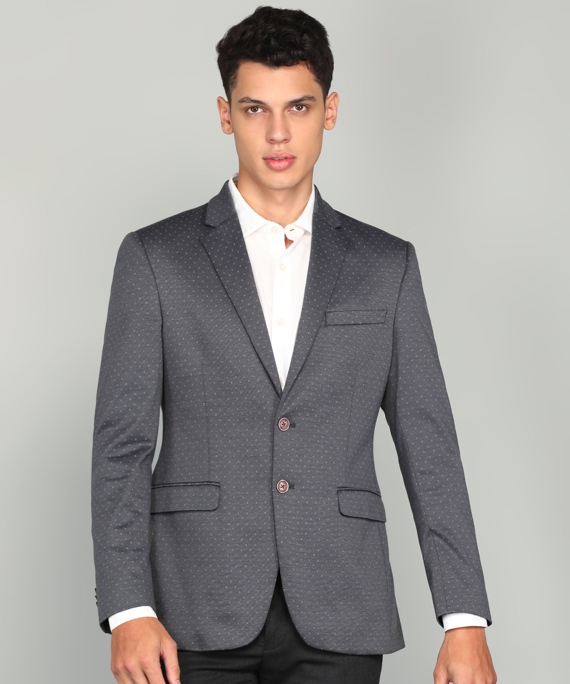 raymond Men Self Design Single Breasted Formal Blazer-picture-15