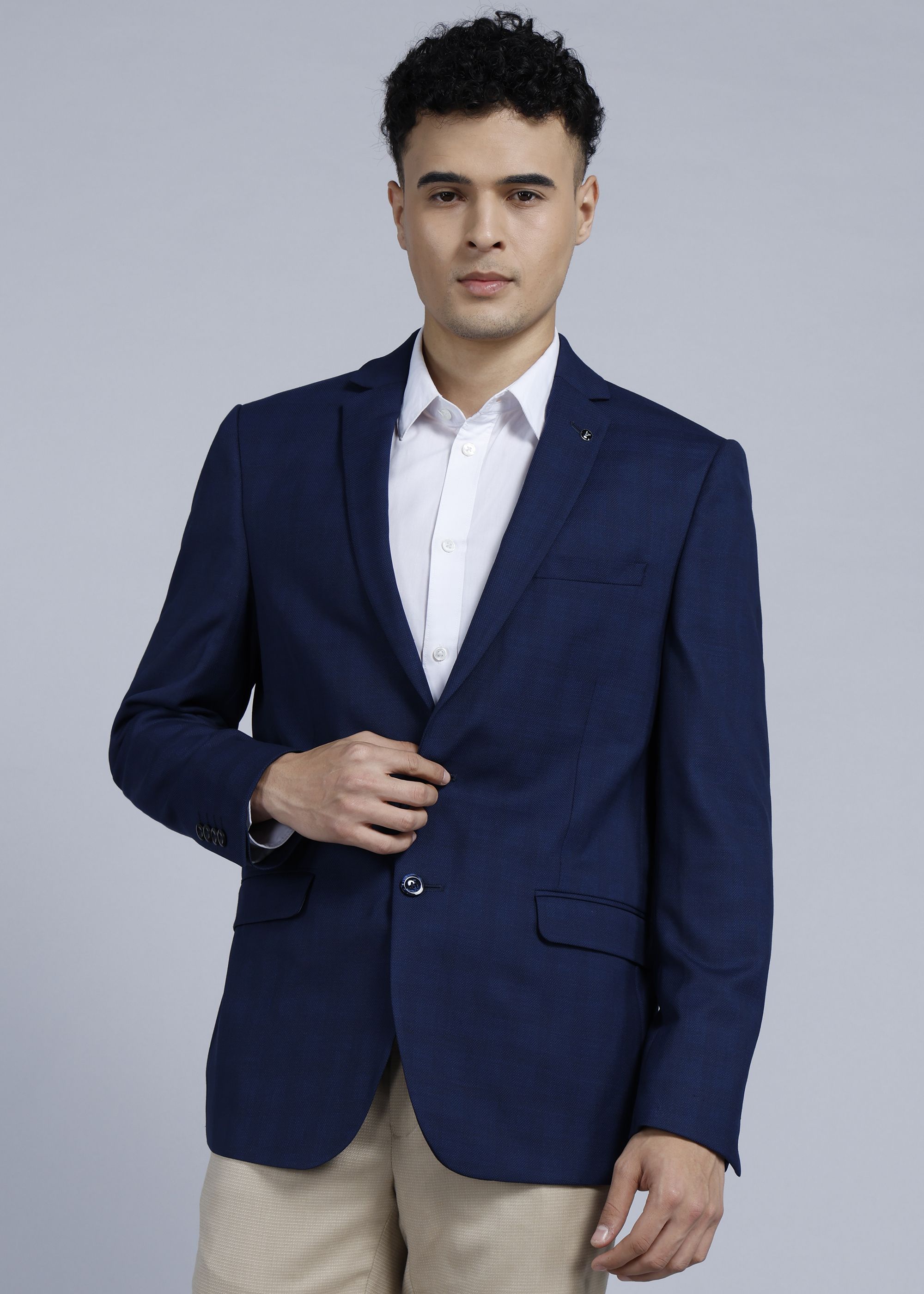 van heusen Men Checkered Single Breasted Formal Blazer-picture-23