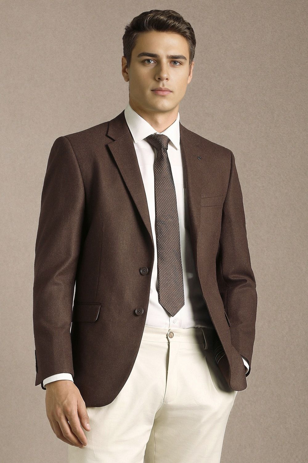 louis philippe Men Solid Single Breasted Formal Blazer-picture-12