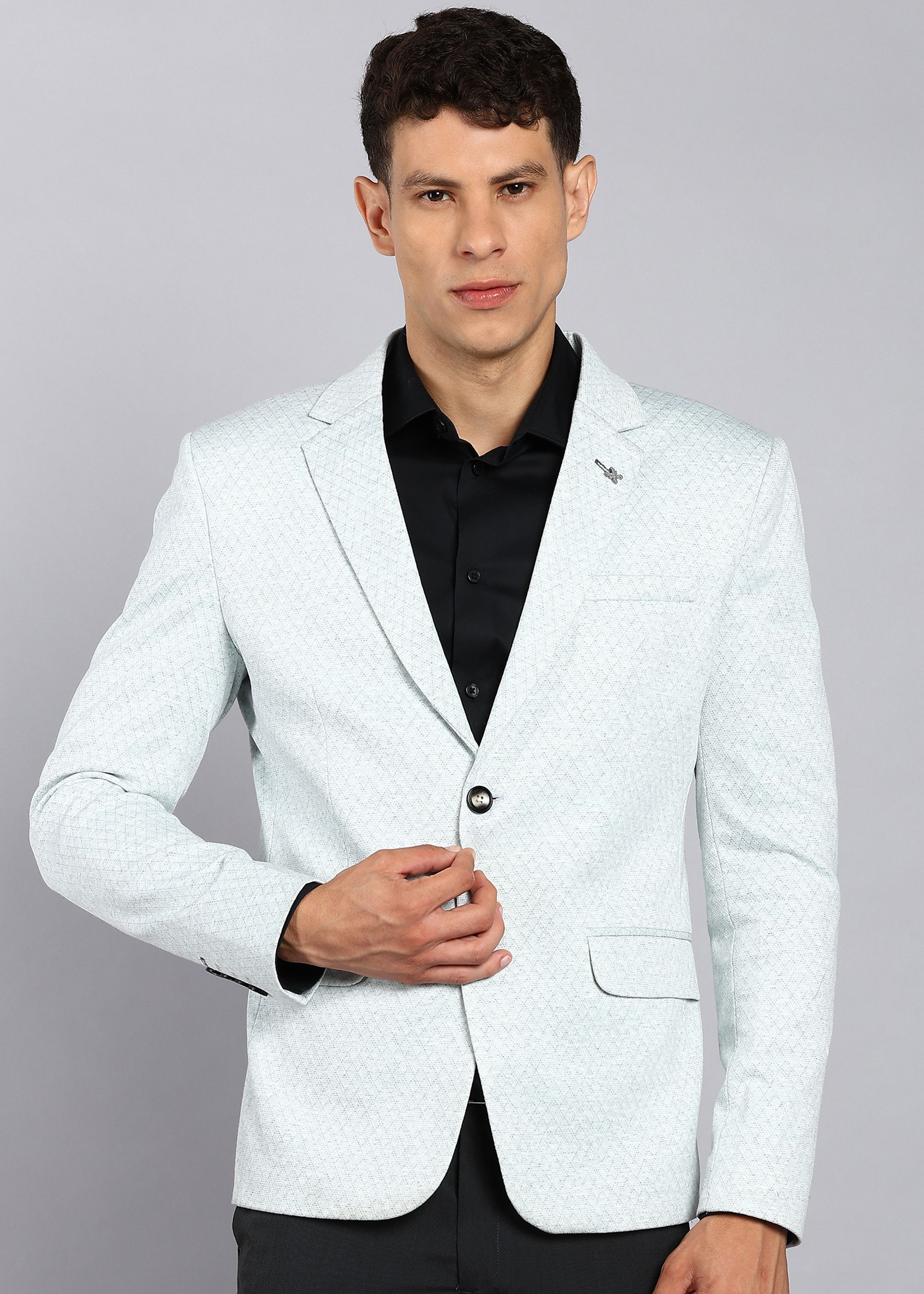 killer Men Self Design Single Breasted Formal Blazer-picture-24