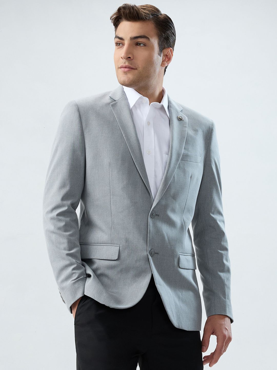 park avenue Men Solid Bandhgala Formal Blazer-picture-18
