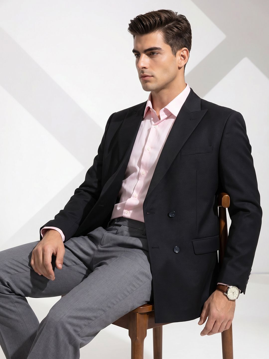 invictus Men Solid Single Breasted Formal Blazer-picture-11