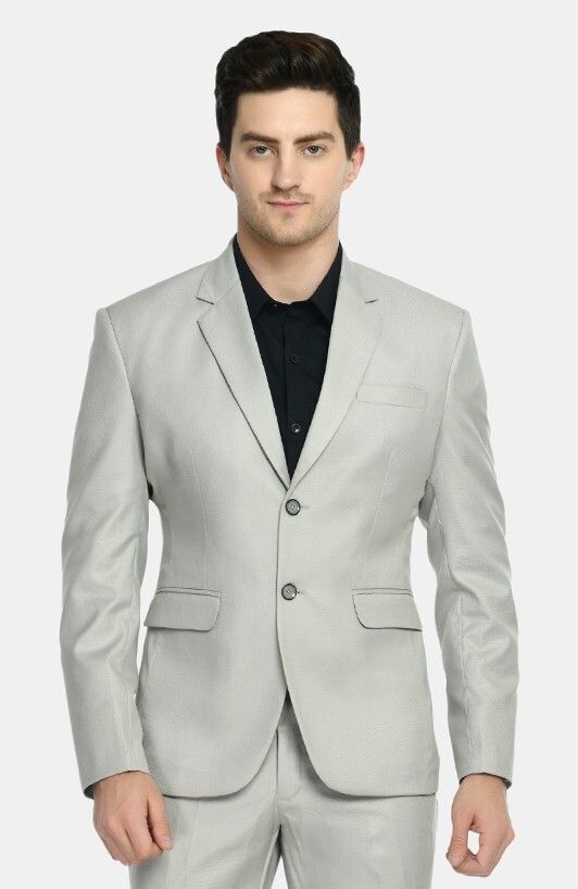 fivefeb Men Solid Single Breasted Formal Blazer-picture-20