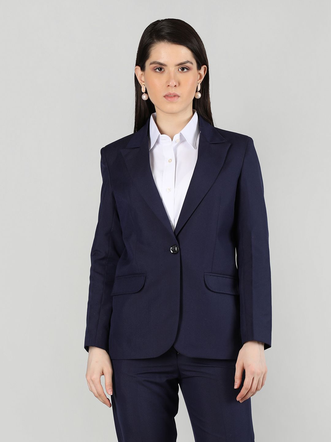 chkokko Women Solid Single Breasted Casual Blazer-picture-37