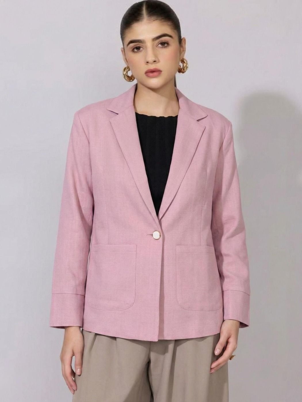 rajenderani Women Solid Single Breasted Formal Blazer-picture-43