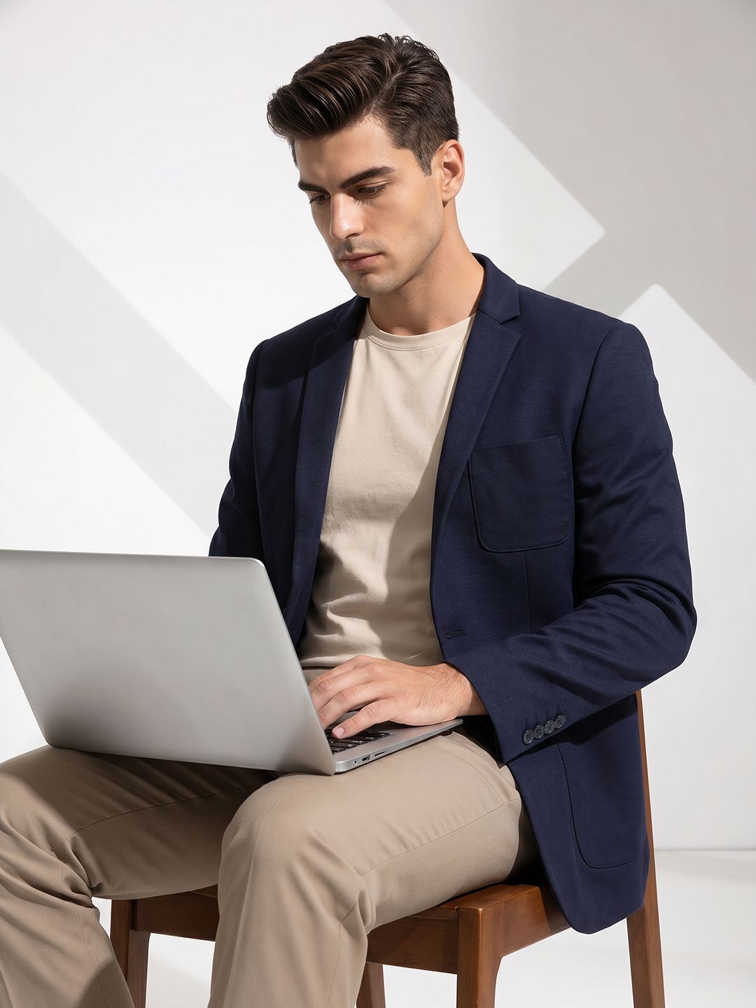 invictus Men Solid Single Breasted Formal Blazer-picture-31
