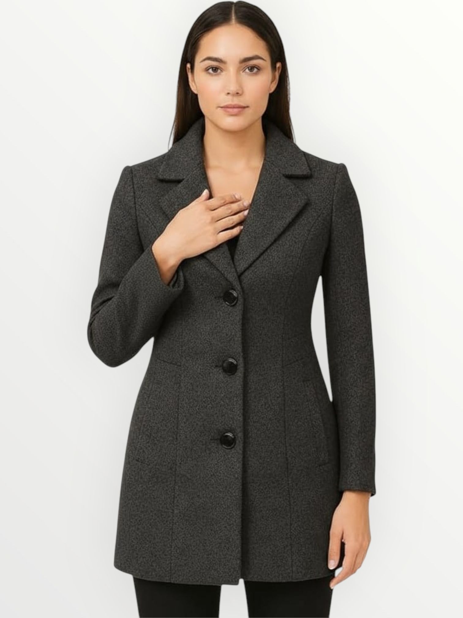 Women Solid Double Breasted Casual Blazer-image-14