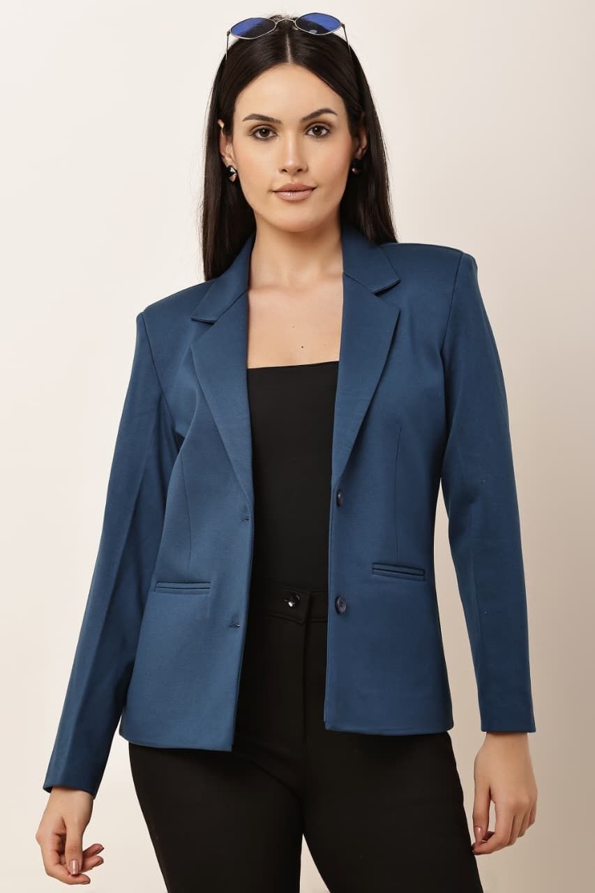 astiva Women Solid Single Breasted Casual, Formal, Festive, Lounge Wear, Wedding Blazer-picture-31