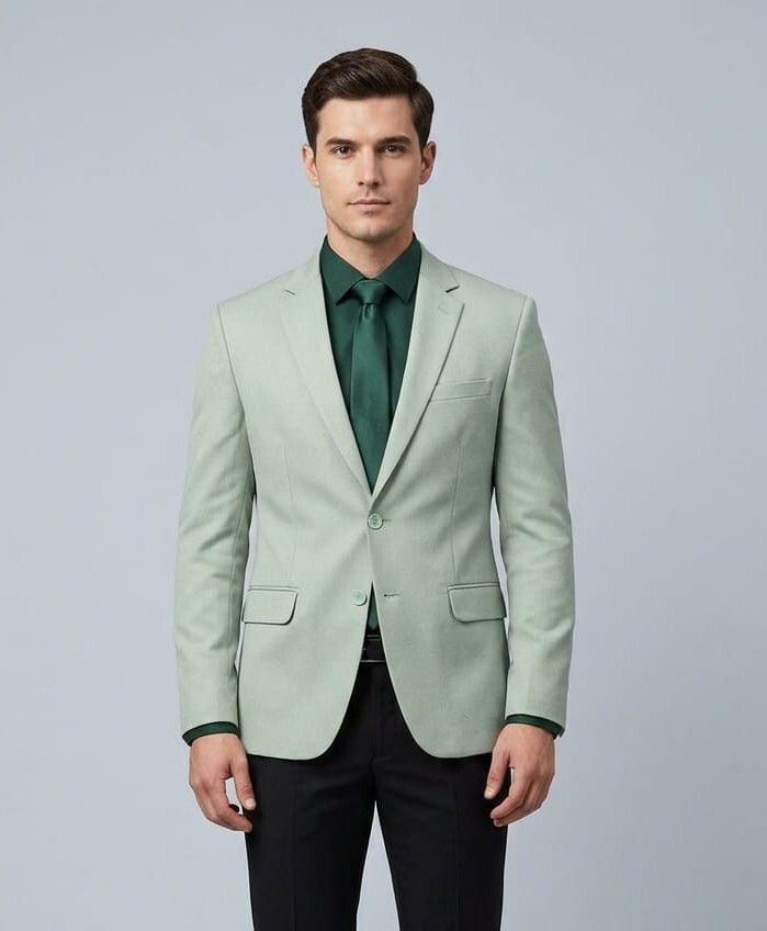 asthetic Men Solid Single Breasted Party, Festive, Formal, Wedding, Casual Blazer-picture-25