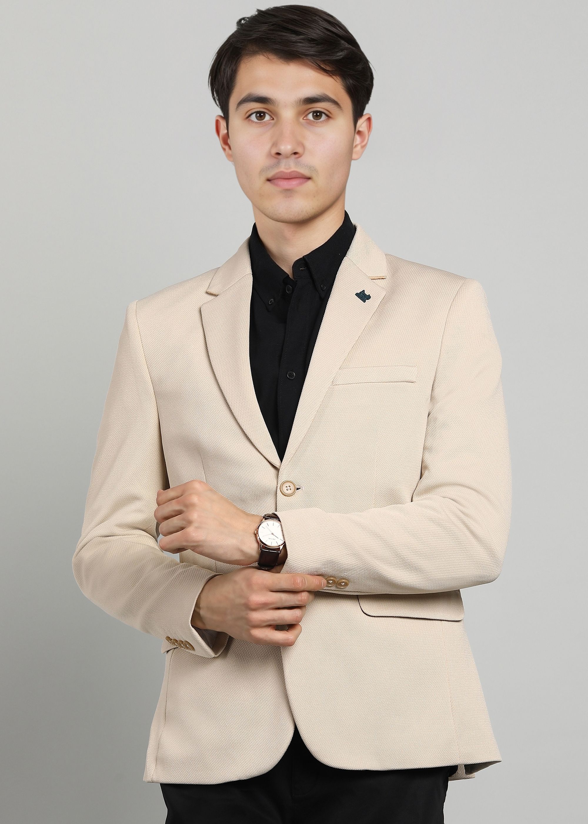 killer Men Self Design Single Breasted Casual Blazer-picture-24