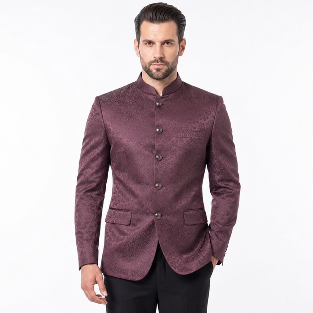 blazer world Men Self Design Bandhgala Festive, Wedding, Festive & Wedding Blazer-picture-14