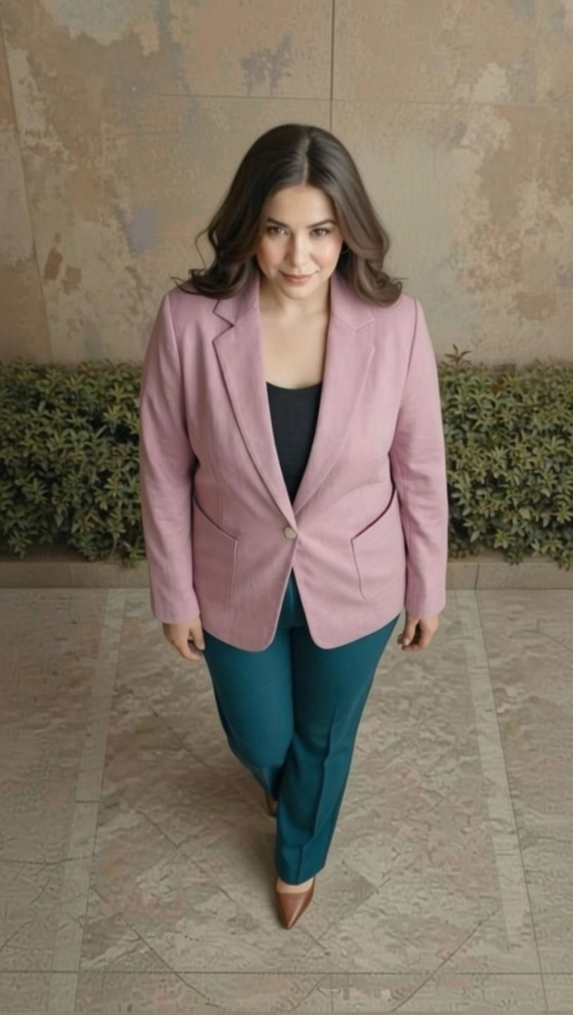 rajenderani Women Solid Single Breasted Formal Blazer-picture-12