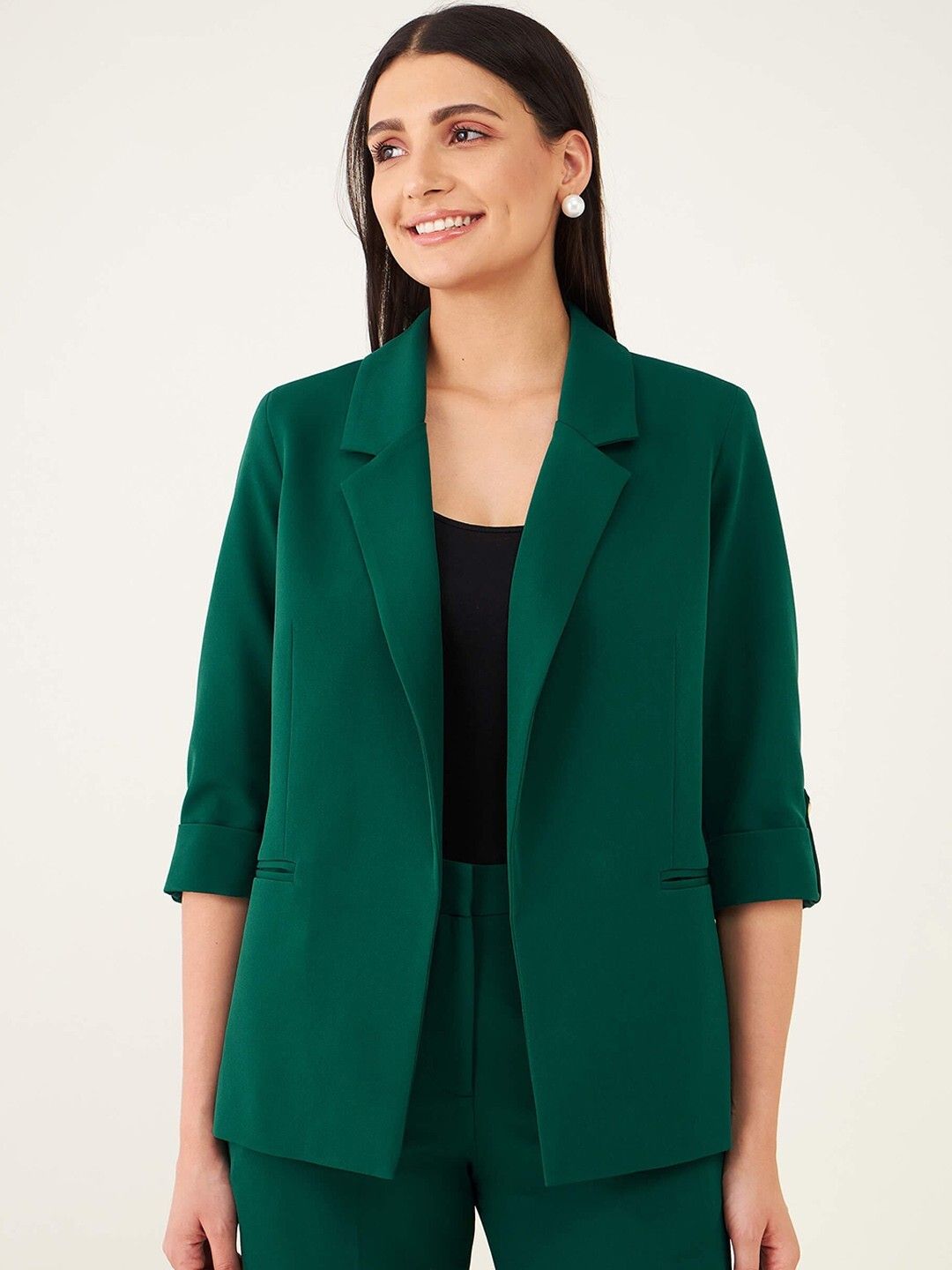 sanjitgarments Women Solid Single Breasted Formal Blazer-picture-21