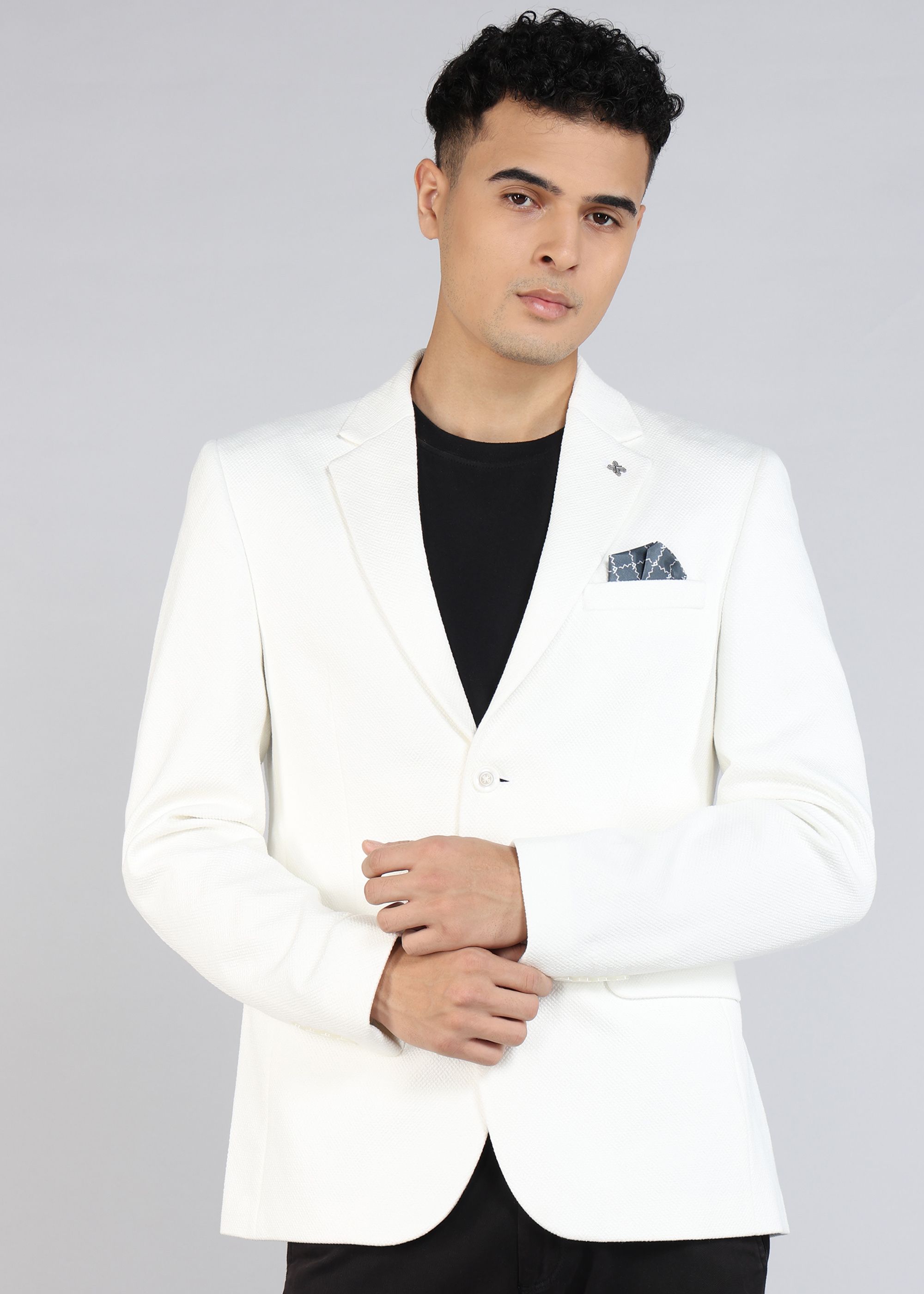 killer Men Solid Single Breasted Casual Blazer-picture-12