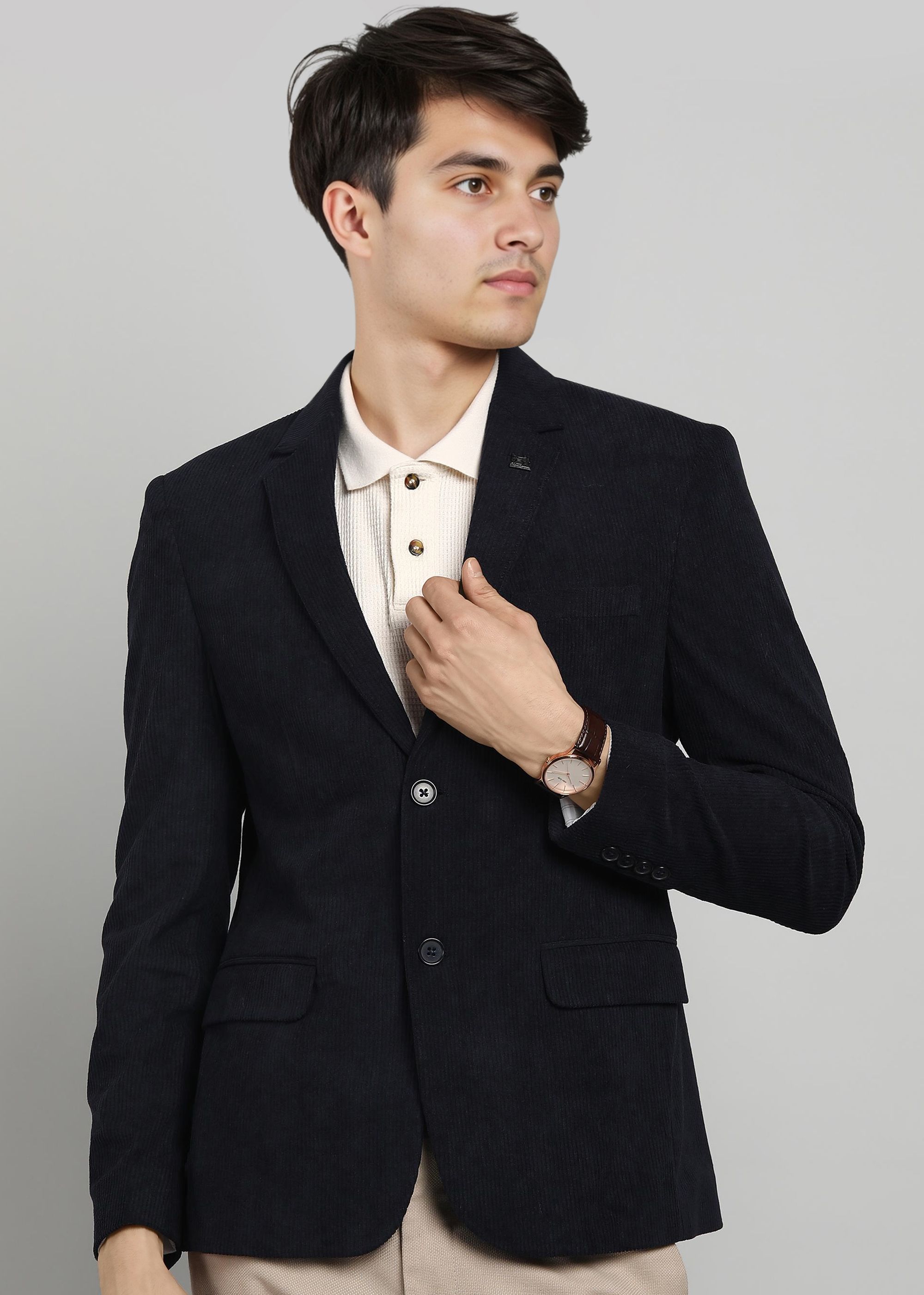 killer Men Solid Single Breasted Casual Blazer-picture-10