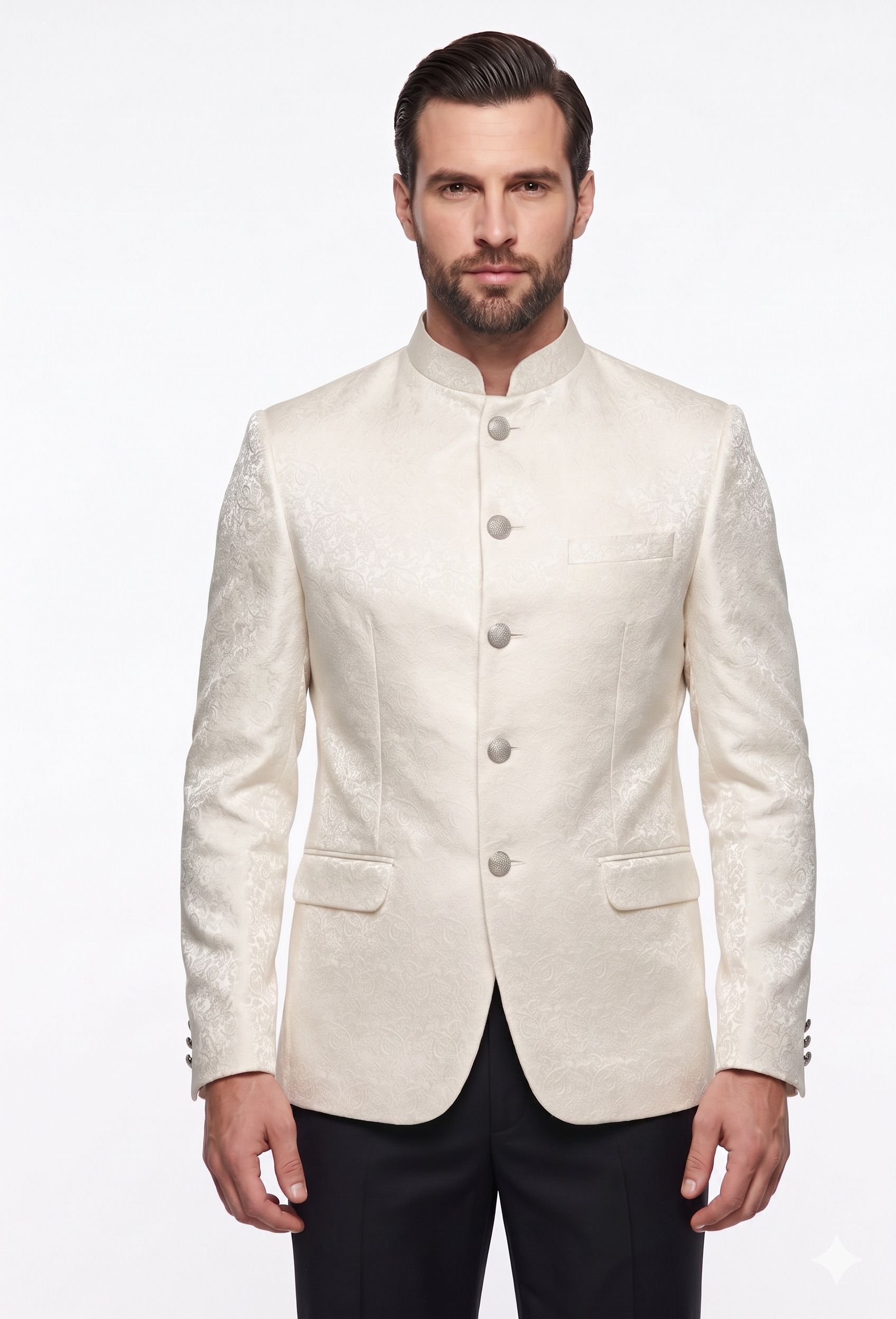 blazer world Men Self Design Bandhgala Festive, Wedding, Festive & Wedding Blazer-picture-10