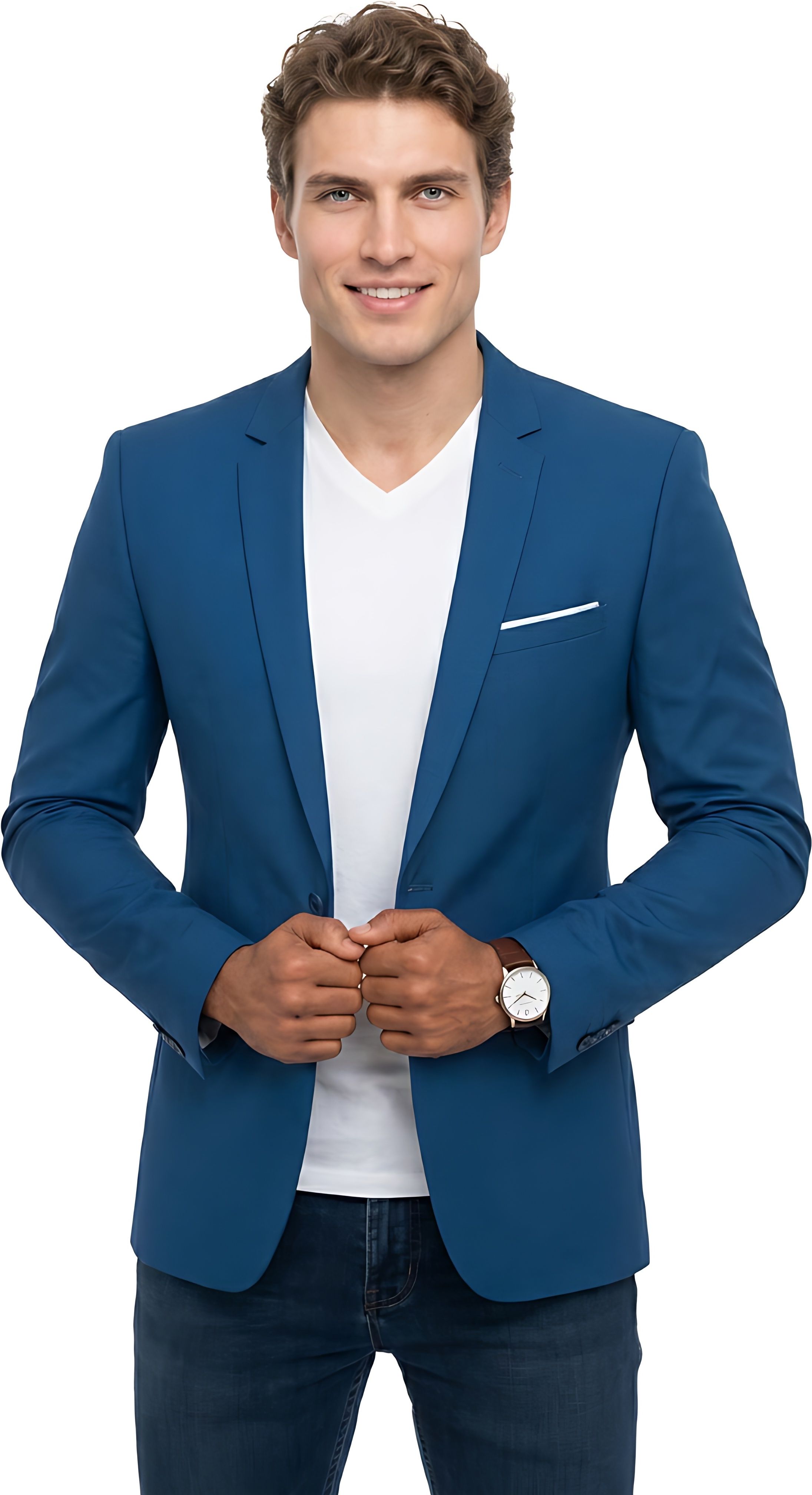 humjoli mens wear Men Solid Single Breasted Casual, Formal, Party, Festive & Wedding Blazer-picture-12