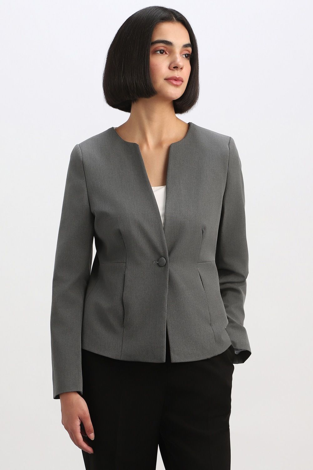allen solly Women Solid Single Breasted Formal Blazer-picture-40