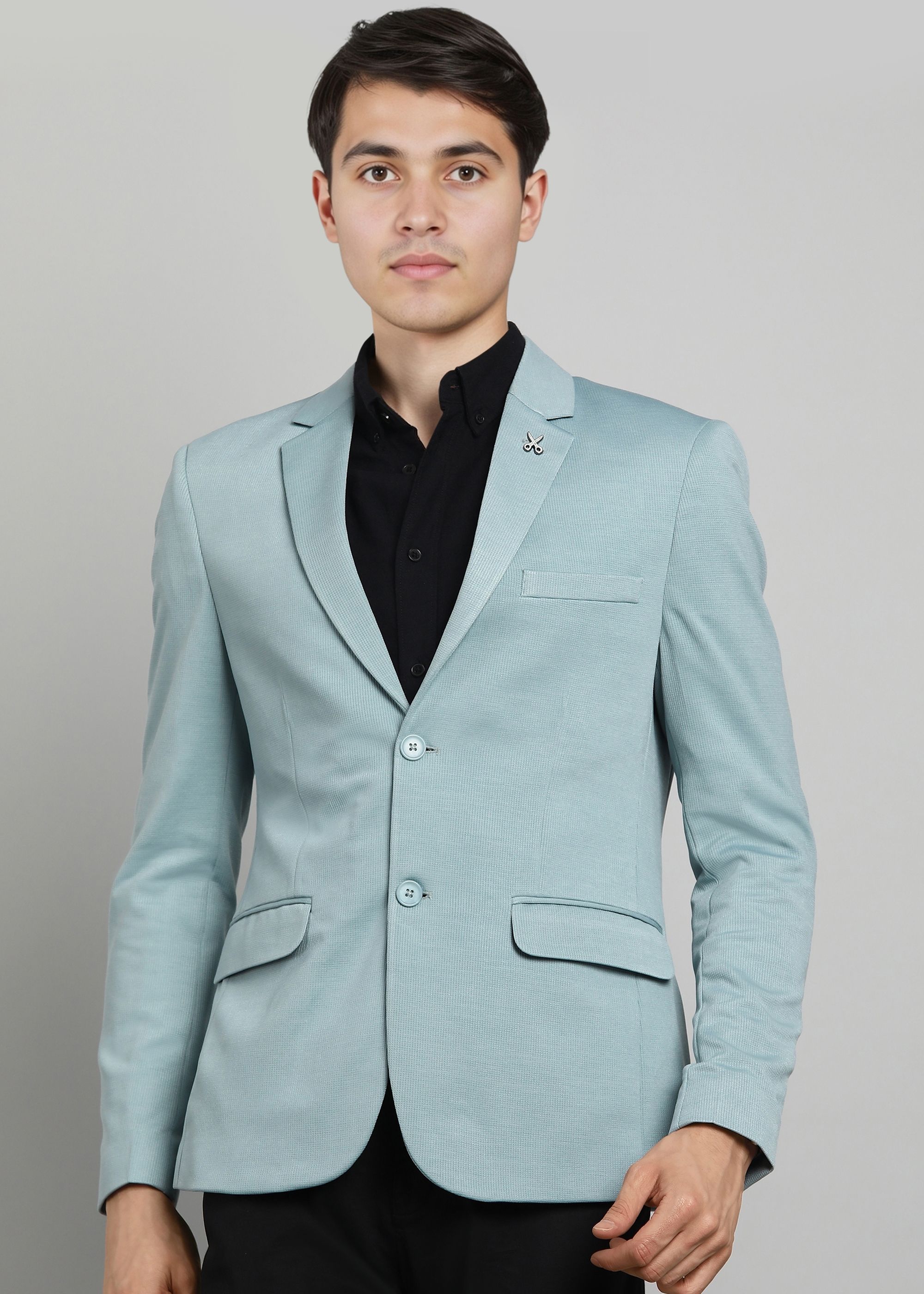 killer Men Self Design Single Breasted Casual Blazer-picture-14