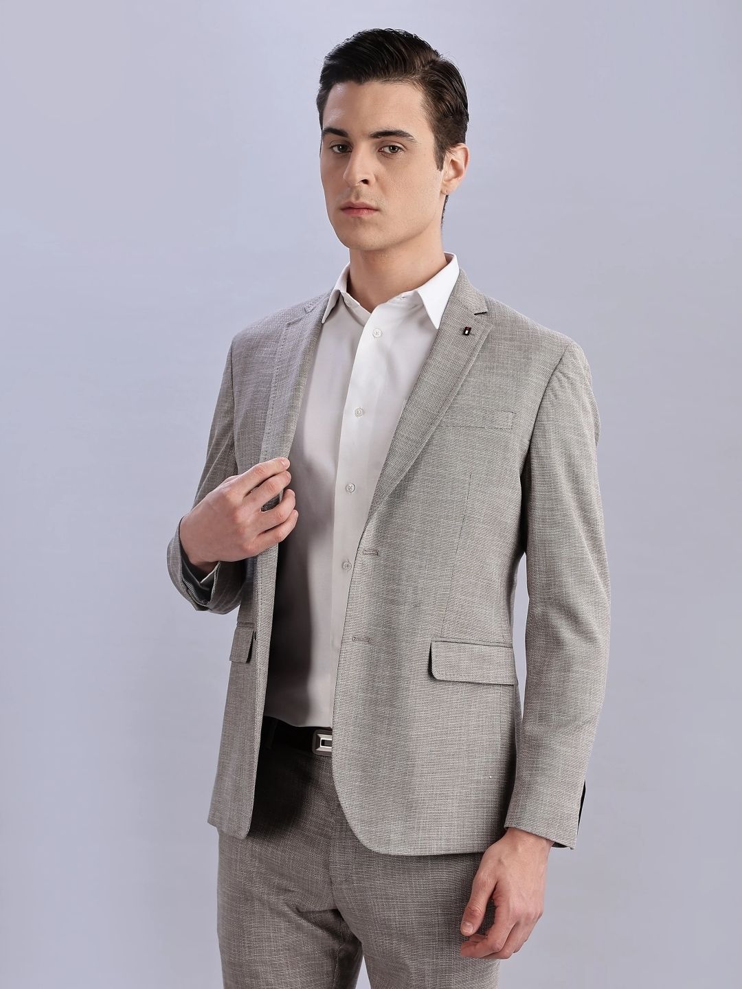 tommy hilfiger Men Self Design Single Breasted Formal Blazer-picture-14