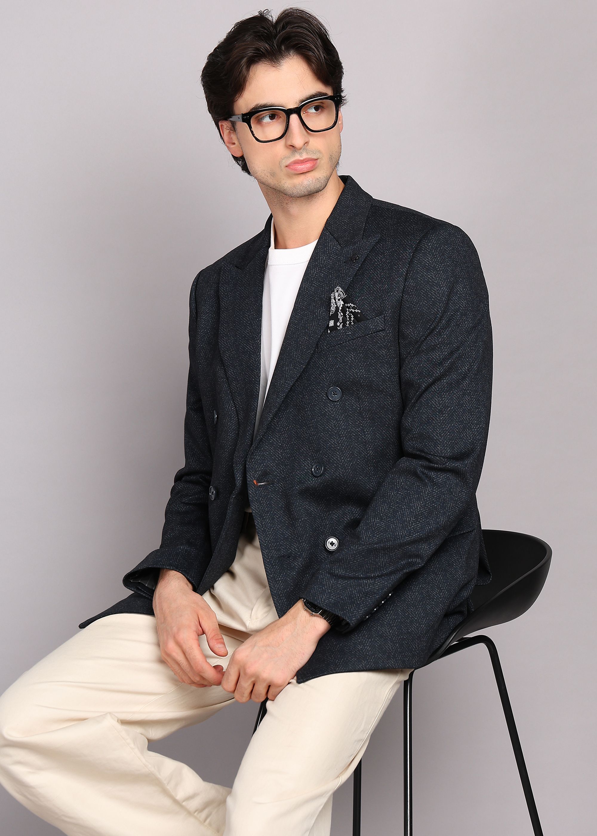 killer Men Printed Double Breasted Casual Blazer-picture-13