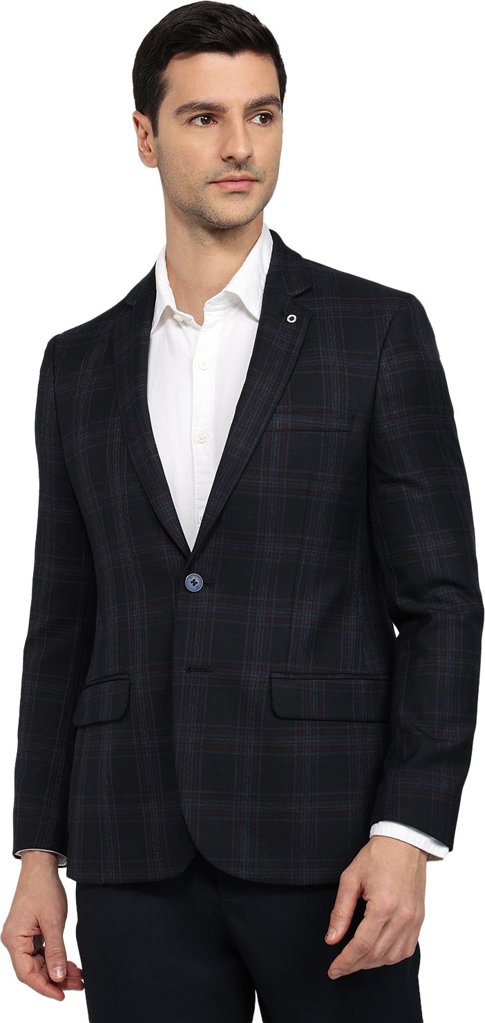 raymond Men Checkered Single Breasted Formal Blazer-picture-35