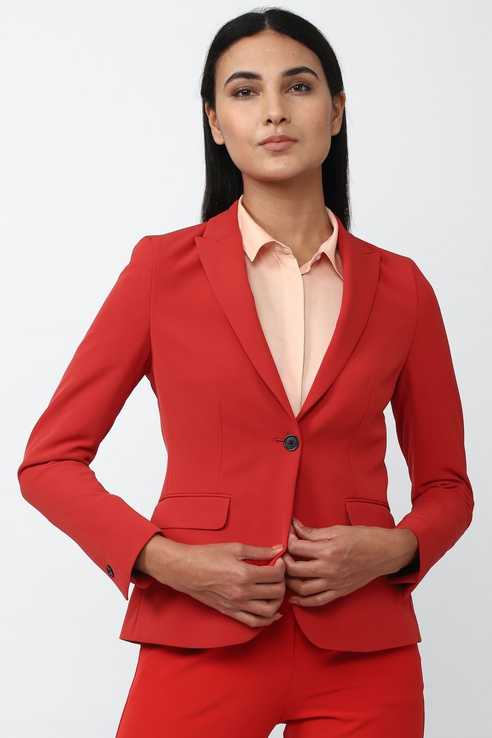 van heusen Women Solid Single Breasted Formal Blazer-picture-12
