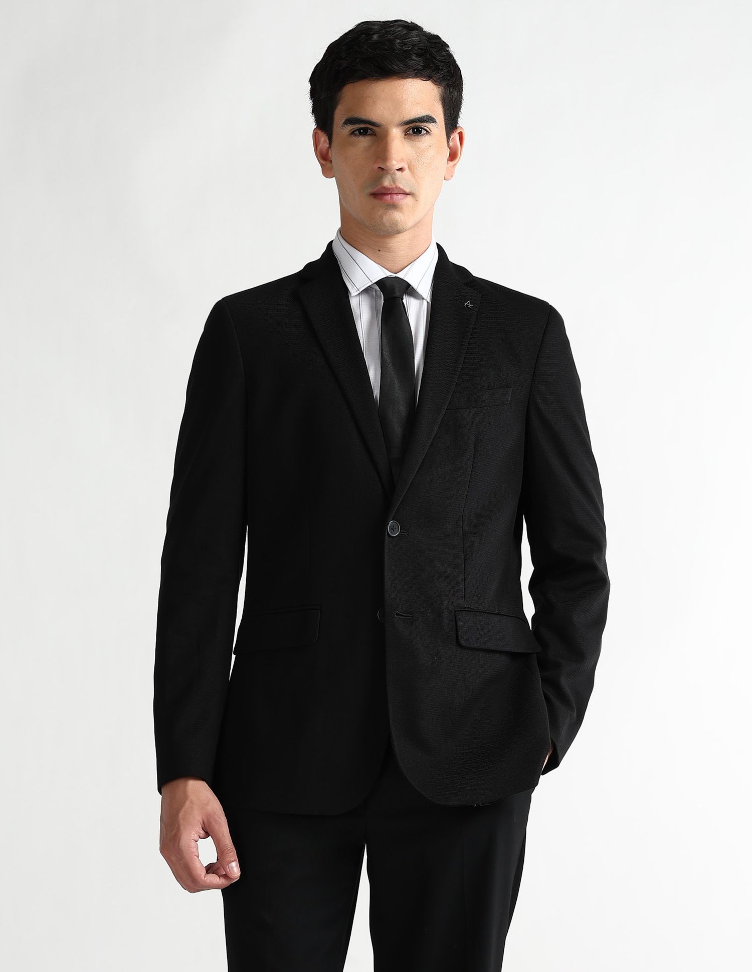 arrow Men Solid Single Breasted Formal Blazer-picture-34