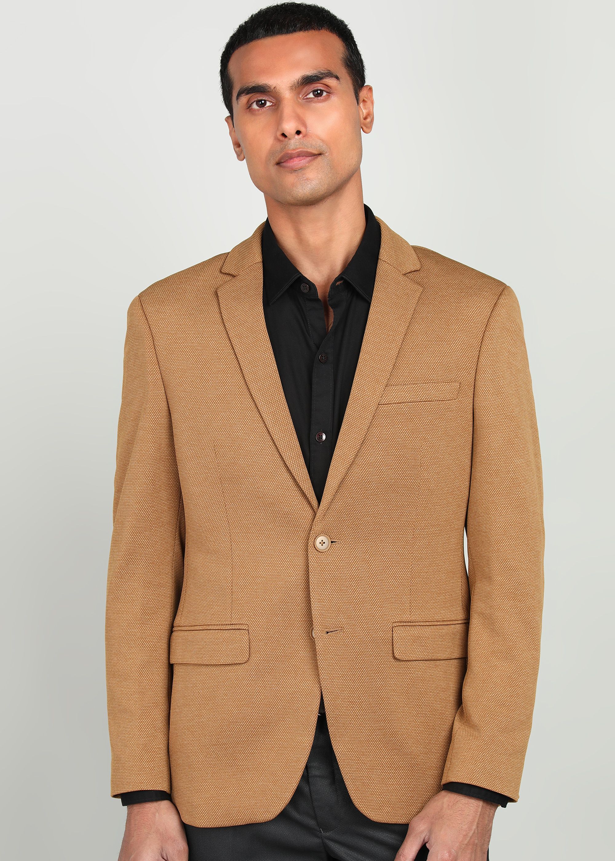 park avenue Men Self Design Single Breasted Formal Blazer-picture-41