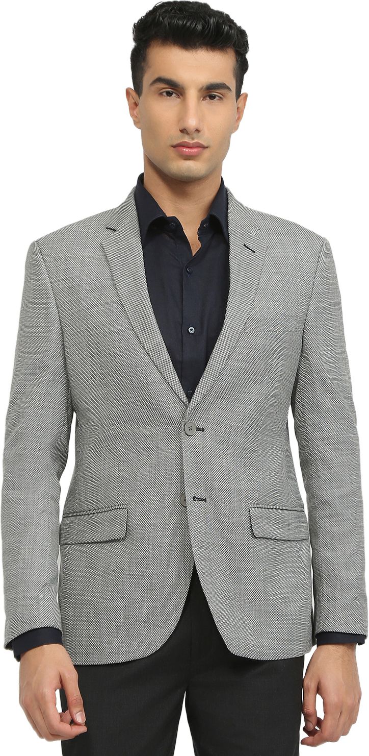 raymond Men Checkered Single Breasted Formal Blazer-picture-10