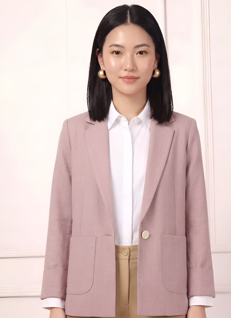 cadmon Women Solid Single Breasted Casual Blazer-picture-18
