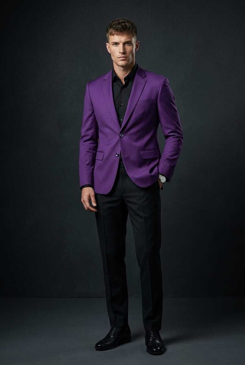Men Solid Single Breasted Party, Festive, Formal, Wedding, Casual Blazer-image-0