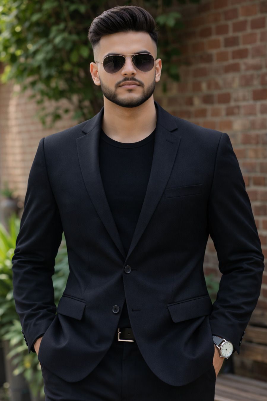 tinz Men Solid Single Breasted Casual Blazer-picture-15