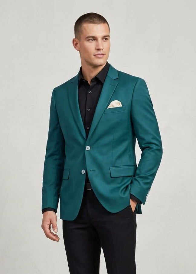 asthetic Men Solid Single Breasted Party, Festive, Formal, Wedding, Casual Blazer-picture-30